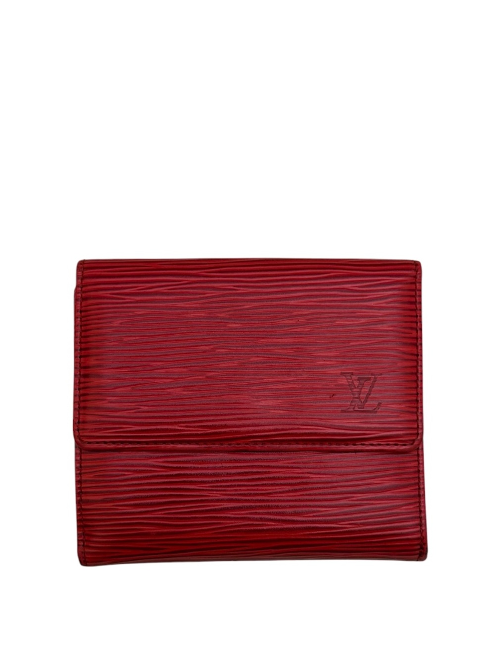 LOUIS VUITTON - RED EPI LEATHER ELISE PORTEFEUILLE COMPACT WALLET